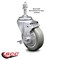 Service Caster 4 Inch Gray Polyurethane Wheel Swivel 3/8 Inch Threaded Stem Caster with Brake SCC-TS20S414-PPUB-TLB-381615 - alternate 4